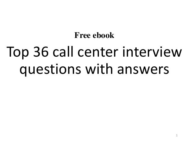 Call Center Interview Questions And Answers For Freshers Pdf
